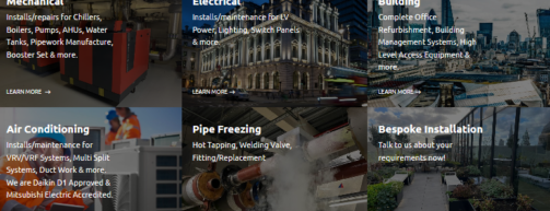 Mechanical Services, Electrical Services, Pipe Freezing Services