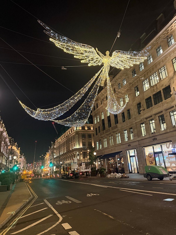 Regent Street Spirit of Christmas lights supported by IDWe Ltd